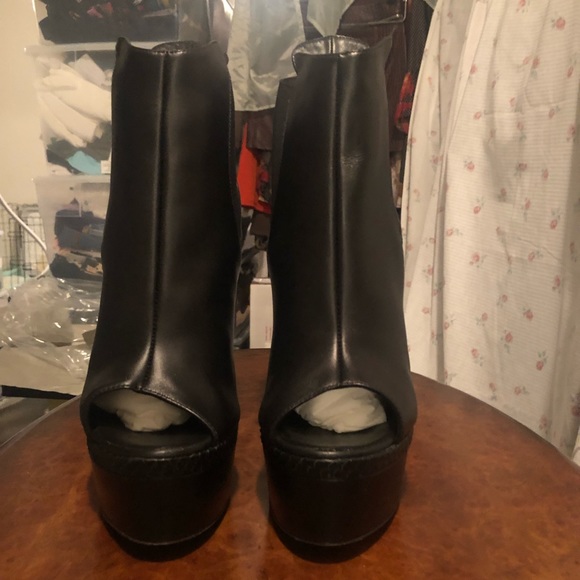 Giuseppe Zanotti Open Toe Cutout Wedge Boots 39.5 - Picture 5 of 7